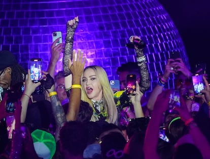 Madonna, en la DiscOasis de Nueva York, en agosto de 2022.