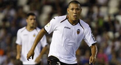 Maduro, durante el partido Granada-Valencia.