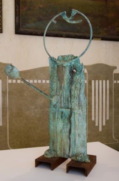'El rei guerrer', del 1981, una de les obres de Miró que s'exposen al Palau.