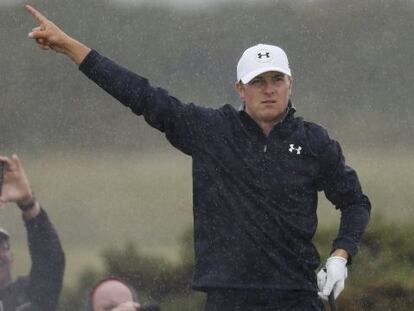 Jordan Spieth, durante unas pr&aacute;cticas en St. Adrews.