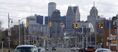 El centro de Detroit (EE UU), que suspendió pagos en 2013.