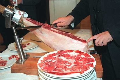 Degustación de jamón ibérico.