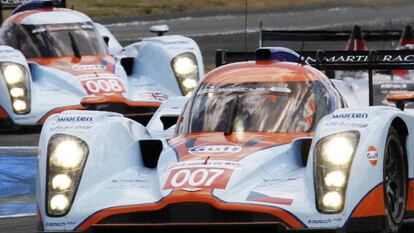 Dos Aston Martin, en las 24 Horas de Le Mans (B&eacute;lgica).