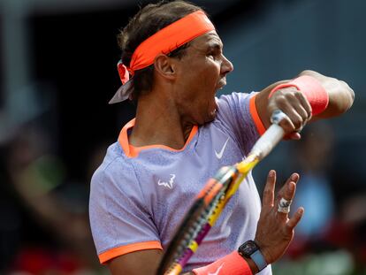 Nadal, en el partido contra Blanch en Madrid.