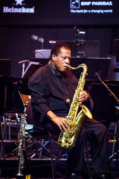 Wayne Shorter toca el saxofón el pasado 7 de julio en el festival de jazz de Rotterdam, Holanda.