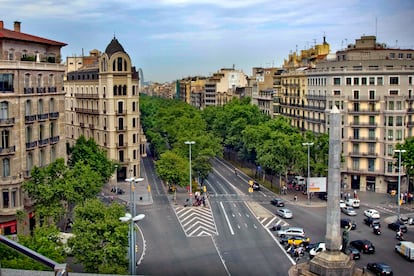 La plaza del Cinc d'Oros, en Barcelona.