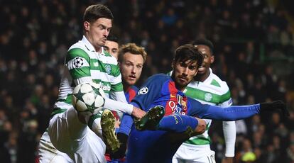 André Gomes en el duelo europeo ante el Celtic.