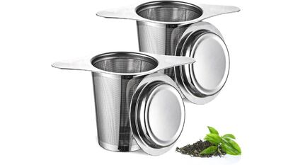 Estos infusores de té de acero inoxidable son aptos para todo tipo de tazas.