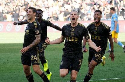 Bale celebra su gol para forzar los penaltis en la final de la MLS.