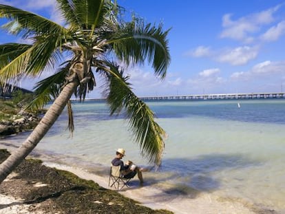 Playa del parque estatal de Bahia Honda, entre Key West y Marathon, en Florida (Estados Unidos).