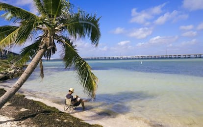 Playa del parque estatal de Bahia Honda, entre Key West y Marathon, en Florida (Estados Unidos).