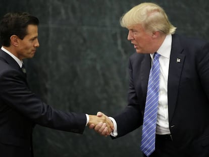 El encuentro de Pe&ntilde;a Nieto con Trump, en agosto pasado.