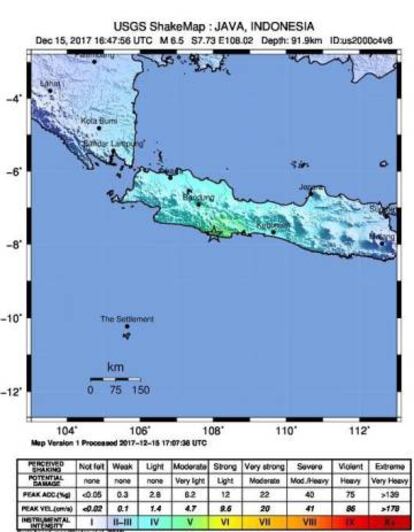 Localización del terremoto.