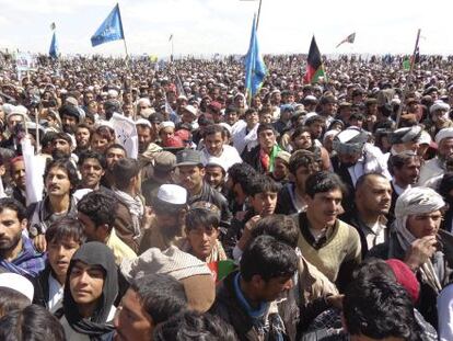 Mitin del candidato a la presidencia afgana Ashraf Ghani Ahmadzai.