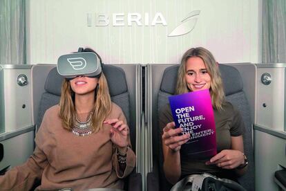 Las gafas de VR en algunos aviones sirven para relajarse durante el vuelo.