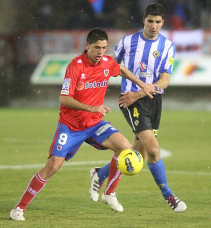 Un momento del encuentro entre el Numancia y el Hércules.