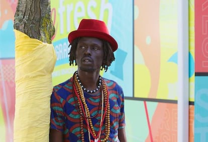 Emmanuel Jal, cantante de hip-hop y activista de Sud&aacute;n del Sur.