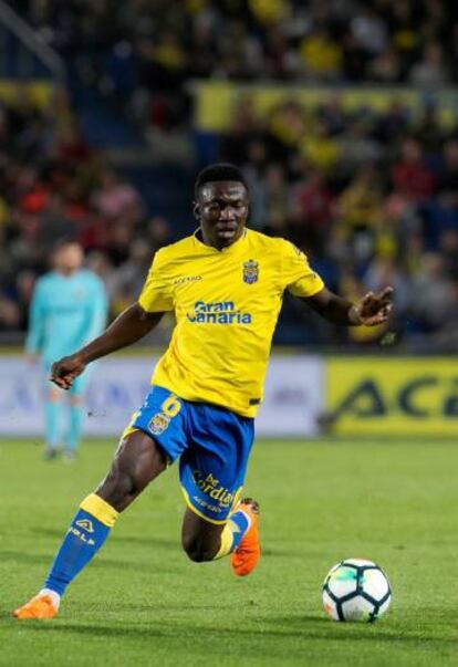 Oghenekaro Etebo, centrocampista de Las Palmas.