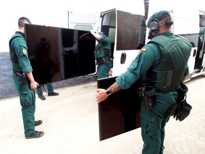 Una de las últimas operaciones antidroga realizadas en La Línea de la Concepción (Cádiz) contra las mafias del hachís el pasado 19 de septiembre.