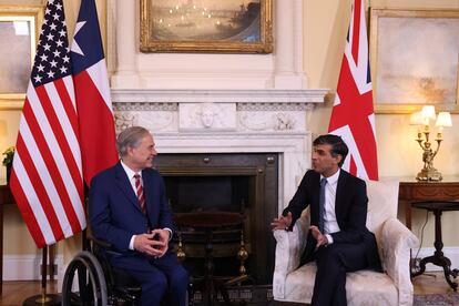 British Prime Minister Rishi Sunak and Governor of Texas Greg Abbot