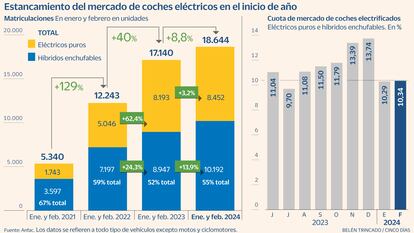 Coches eléctricos matriculaciones Gráfico