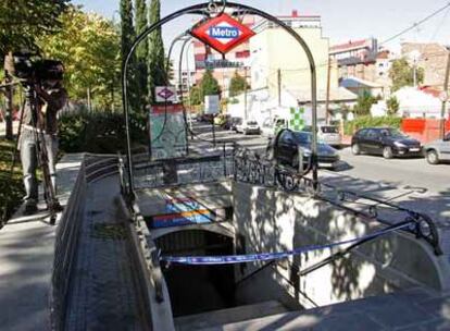 Estación de metro de Valdezarza, en cuyo interior se produjo el tiroteo.