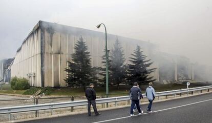 Planta de Campofr&iacute;o, de Burgos, tras el incendio. 