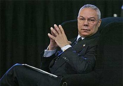 El secretario de Estado, Colin Powell, en Johanesburgo en 2002.
