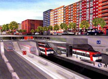 Imagen virtual de la futura estación de Cercanías de Sagrera.