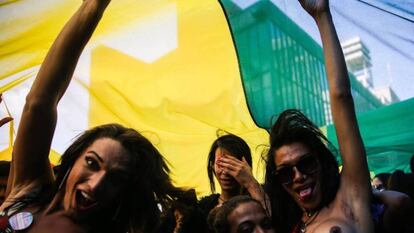 Transexuais na parada LGBTQ de S&atilde;o Paulo em 2017