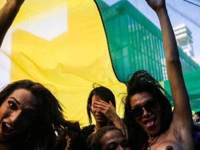 Transexuais na parada LGBTQ de S&atilde;o Paulo em 2017