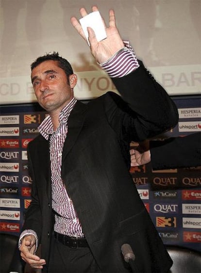 Ernesto Valverde, tras anunciar su despedida como entrenador del Español.