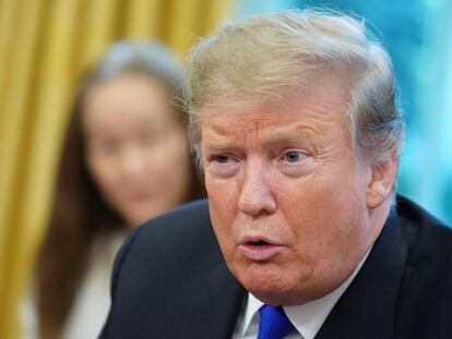 El presidente de EE UU, Donald Trump, el 22 de febrero de 2019 en el despacho Oval.