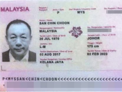 Pasaporte de San Chin Choon.