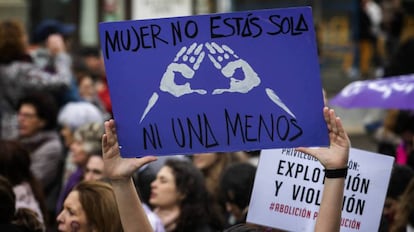 Manifestación contra la violencia de género.