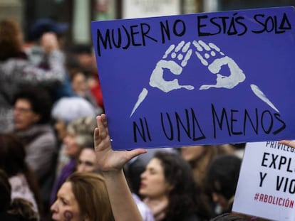 Manifestación contra la violencia de género.