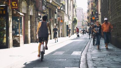 Dinamismo en las calles de Barcelona