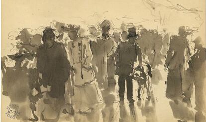 Uno de los dibujos del catálogo accesible ahora en la web del Museo Sorolla.