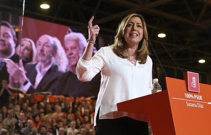 Susana Díaz, en un momento de su interviene en el acto.