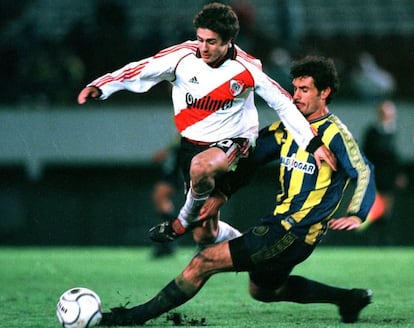 Aimar, en un River-Rosario en el Monumental