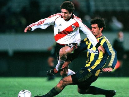 Aimar, en un River-Rosario en el Monumental