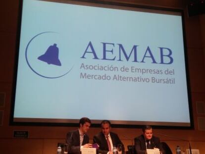 Presentaci&oacute;n de la Aemab en la Bolsa de Madrid. 