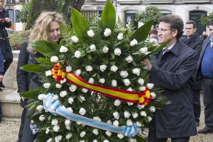 Feij&oacute;o junto a la hija de Manuel Fraga 