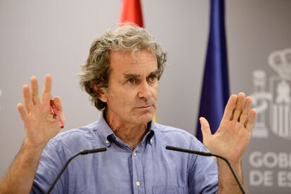 Fernando Simón, durante una comparecencia ante los medios quien ha informado de las últimas novedades respecto a la crisis sanitaria del Covid-19.