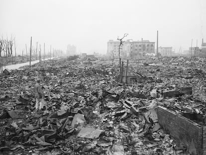 Hiroshima, un mes después de que Estados Unidos lanzara el 6 de agosto de 1945 la bomba atómica sobre la ciudad japonesa.
