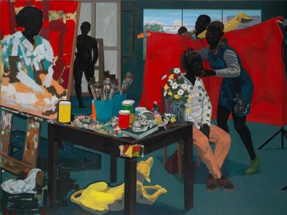 &#039;Untittled (Studio)&#039;, obra de 2014 de Kerry James Marshall.