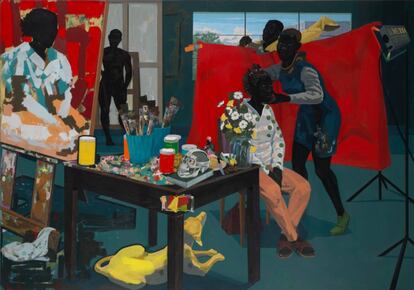 &#039;Untittled (Studio)&#039;, obra de 2014 de Kerry James Marshall.