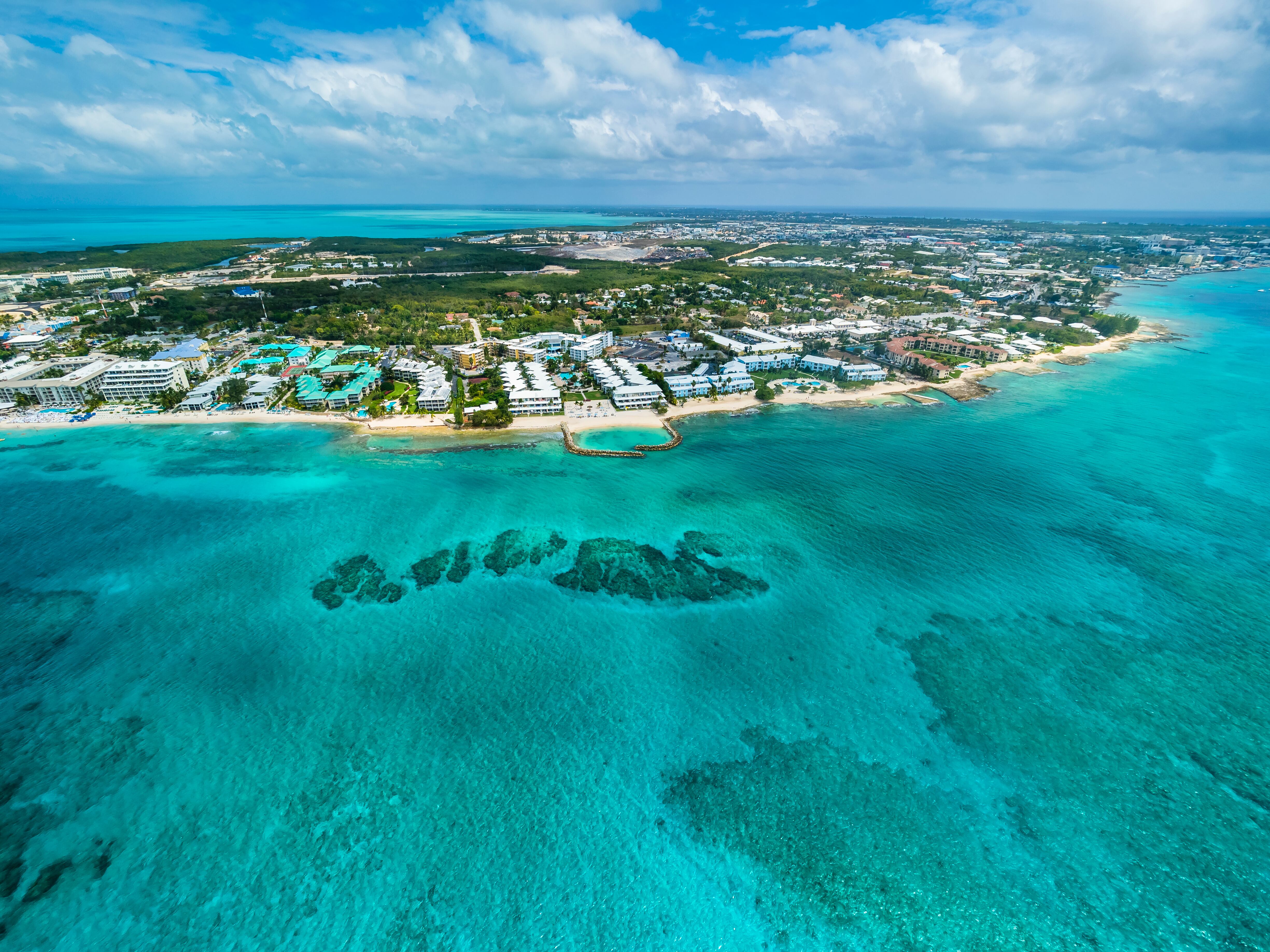 Vista de las Islas Caimán. 