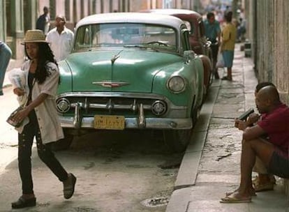 Una calle del céntrico barrio de La Habana Vieja, en la capital de Cuba.