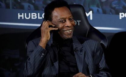 Pelé, en París, el pasado mes de abril.